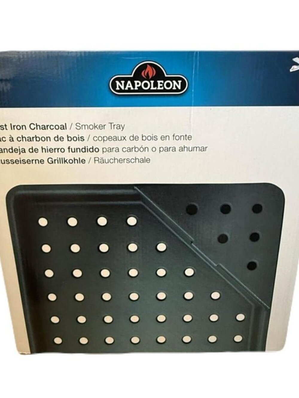 Universal Napoleon Cast Iron Charcoal & Smoker Tray Gas Grill Conversion NEW